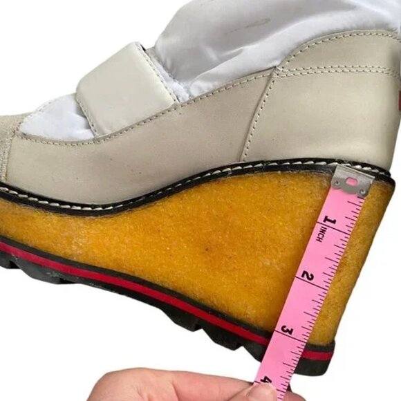 Super Stylish Pajar White Winter Boots white snow apres ski Theona wedge heel - Picture 10 of 10